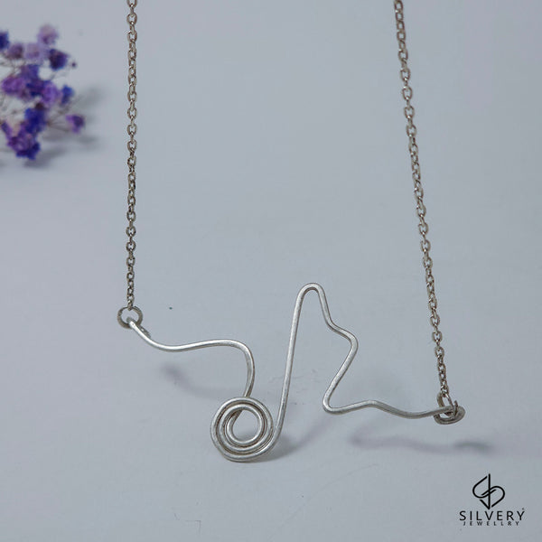 Periwinkle Silver Necklace