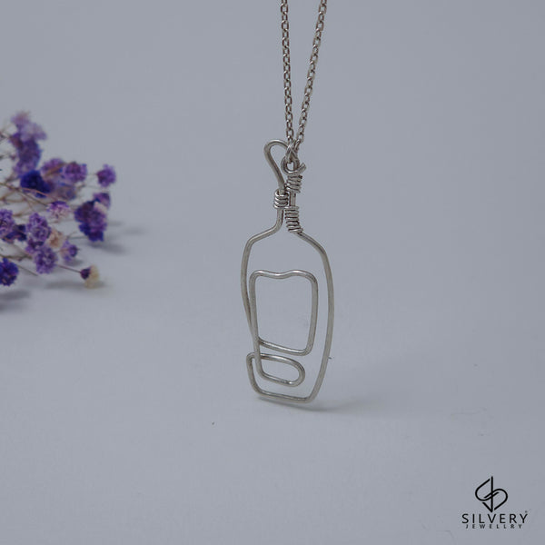 Wine Silver Necklace